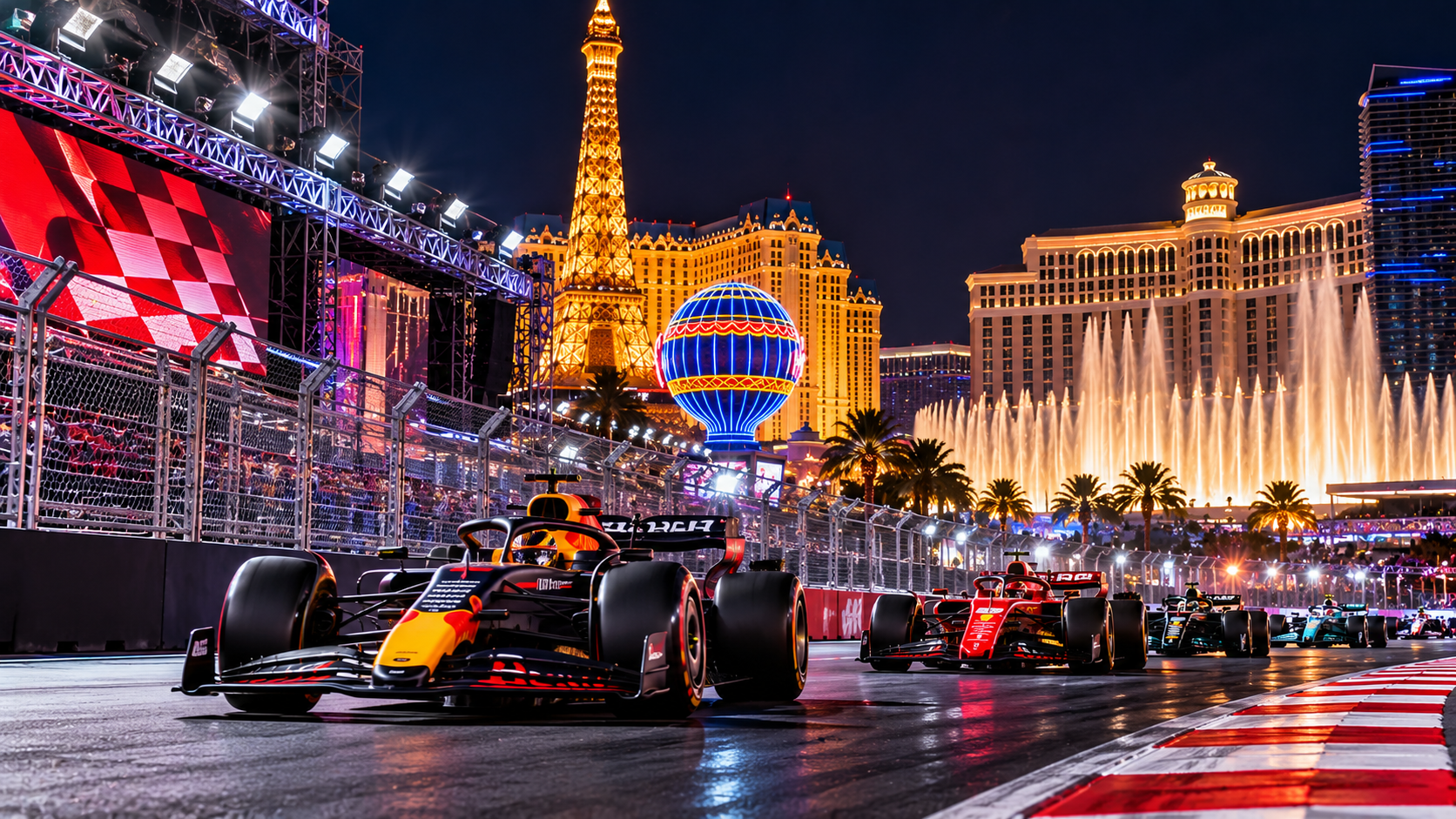 Formula 1 Las Vegas Grand Prix racing on the Strip