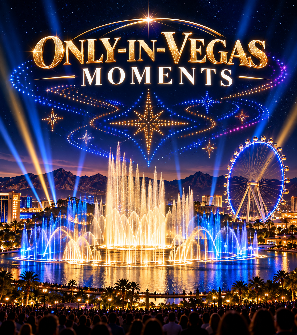 Neon Las Vegas entertainment scene